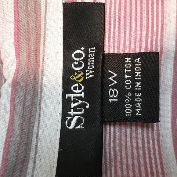 Style & Co womens vintage sheer lightweight top size 18 - Picture 4 of 7